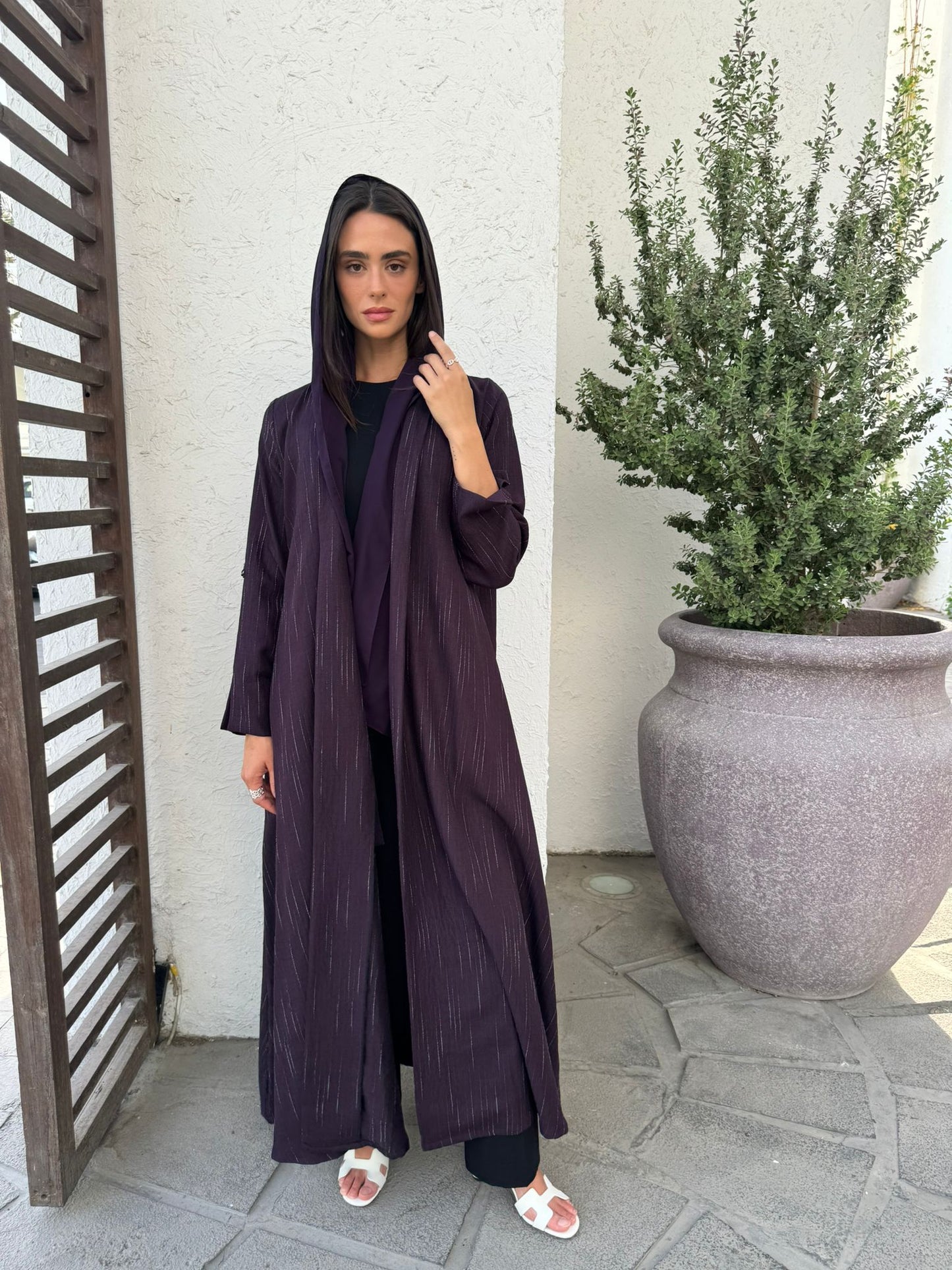 Purple Linen - Abaya