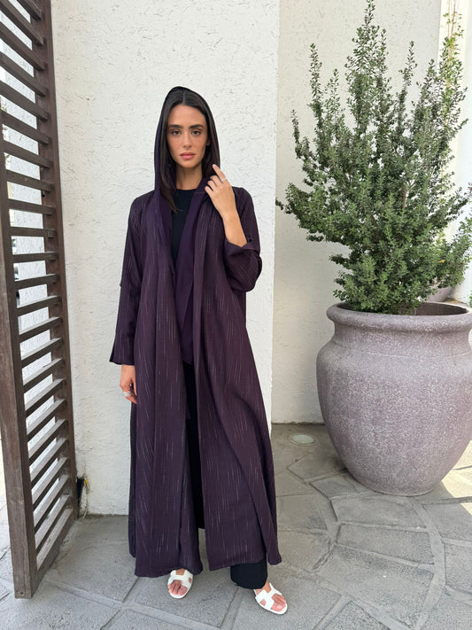 Purple Linen - Abaya
