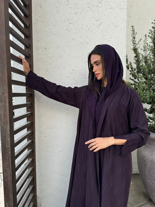 Purple Linen - Abaya