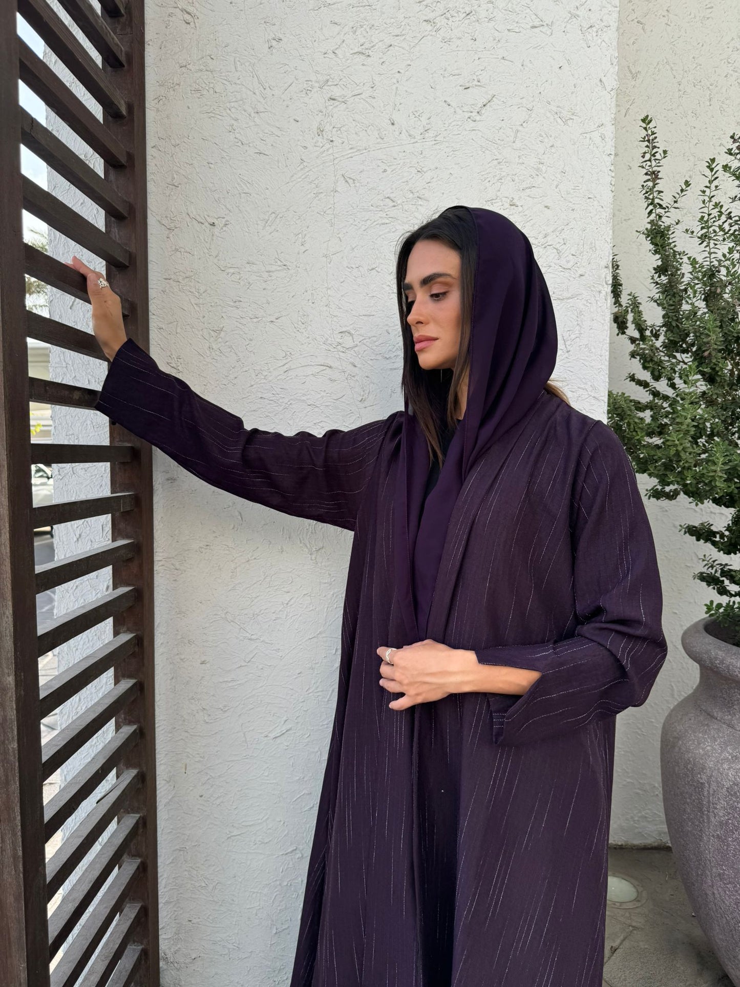 Purple Linen - Abaya