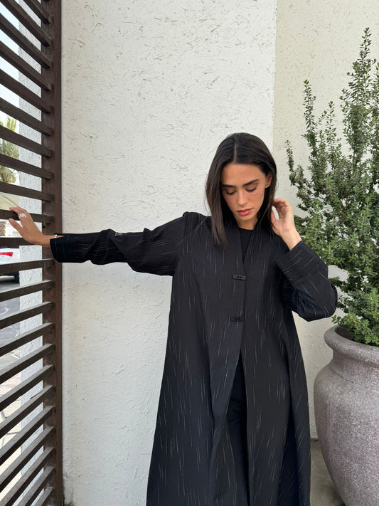Black Linen - Abaya