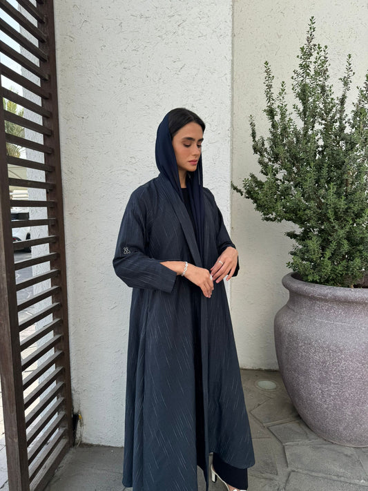 Navy Blue Linen - Abaya