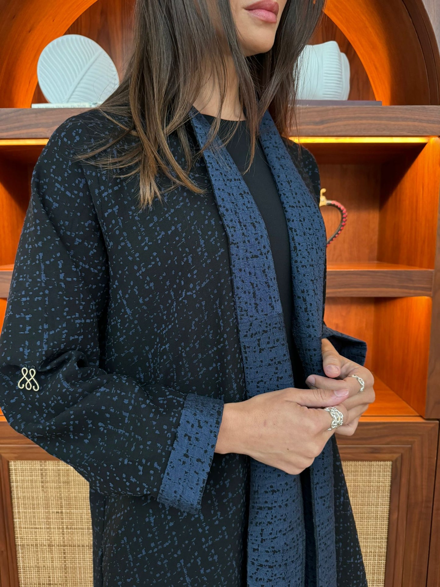 Navy Dot - Abaya
